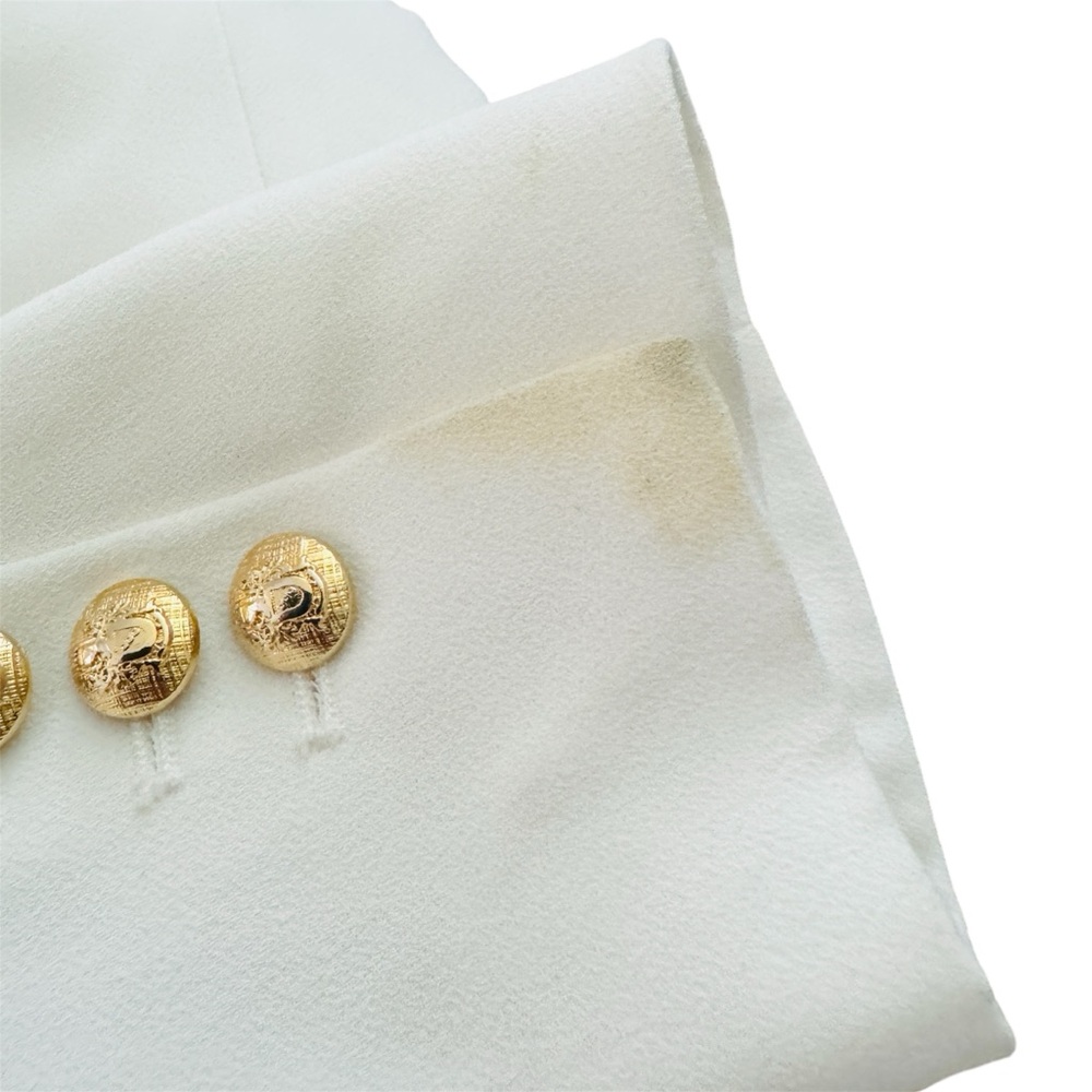 Zara Ivory Blazer with Gold Accents - Picture 12 of 14